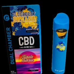 Cookies CBD Dual Chamber Vape 2ml – Blueberry Banana & Tequila Sunrise 